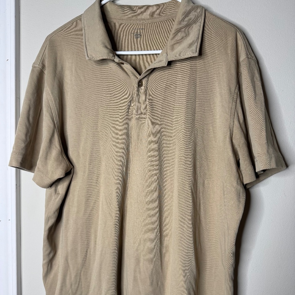 Mens tan polo